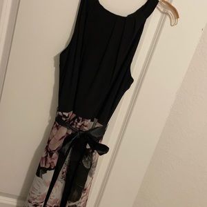 Brand new black / floral flow dress